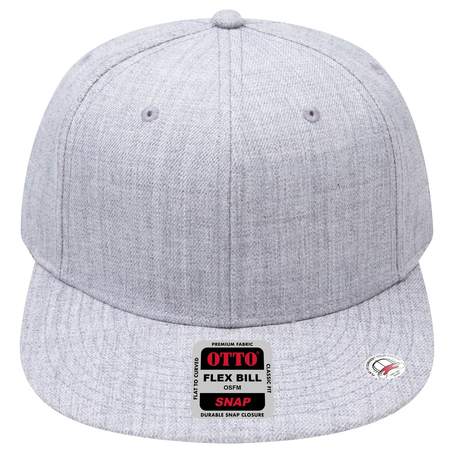 6-Panel Classic Baseball Cap — Snapback — Custom Leather Patch in Heath.