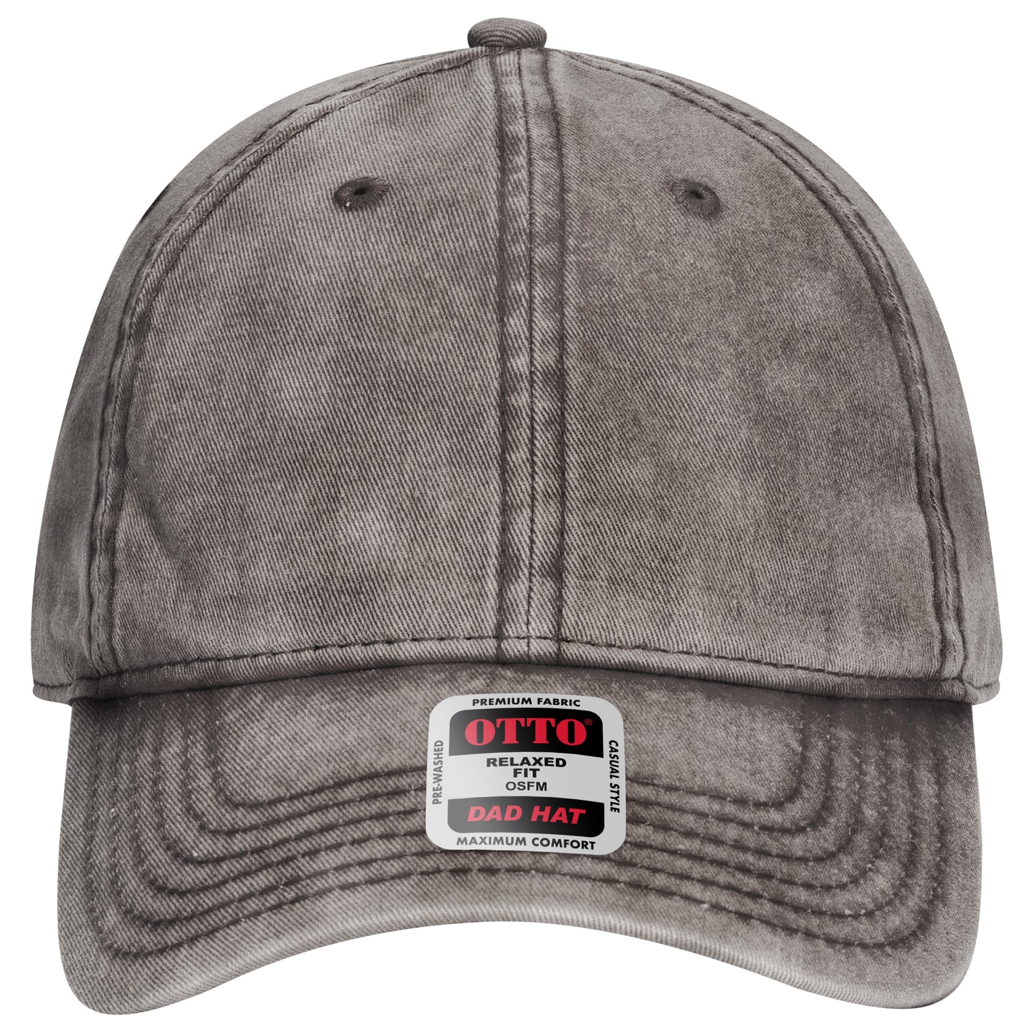 6-Panel Low Profile Dad Hat — Custom Leather Patch in Char. Gr