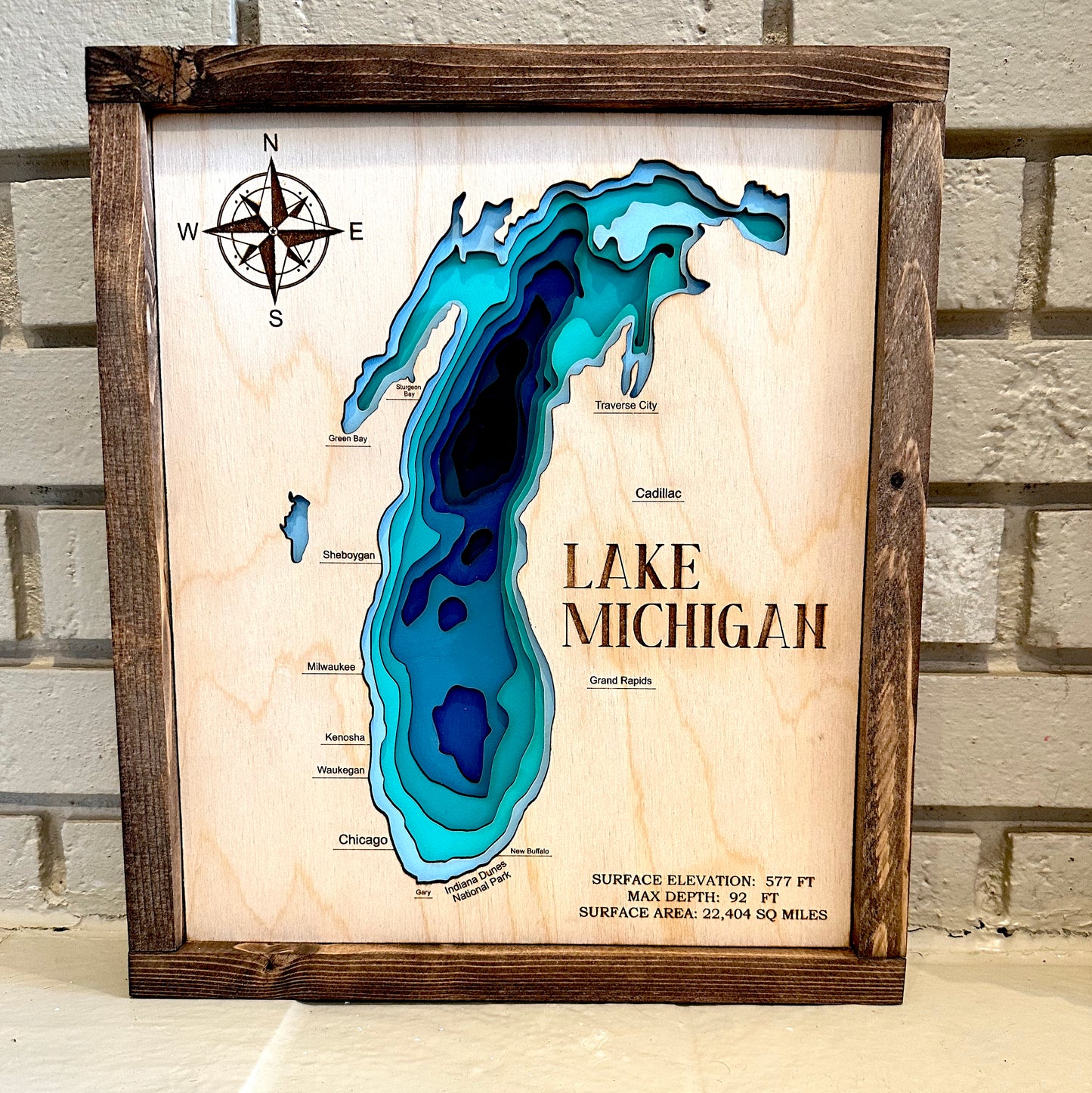 Lake Michigan 9 Layer Map