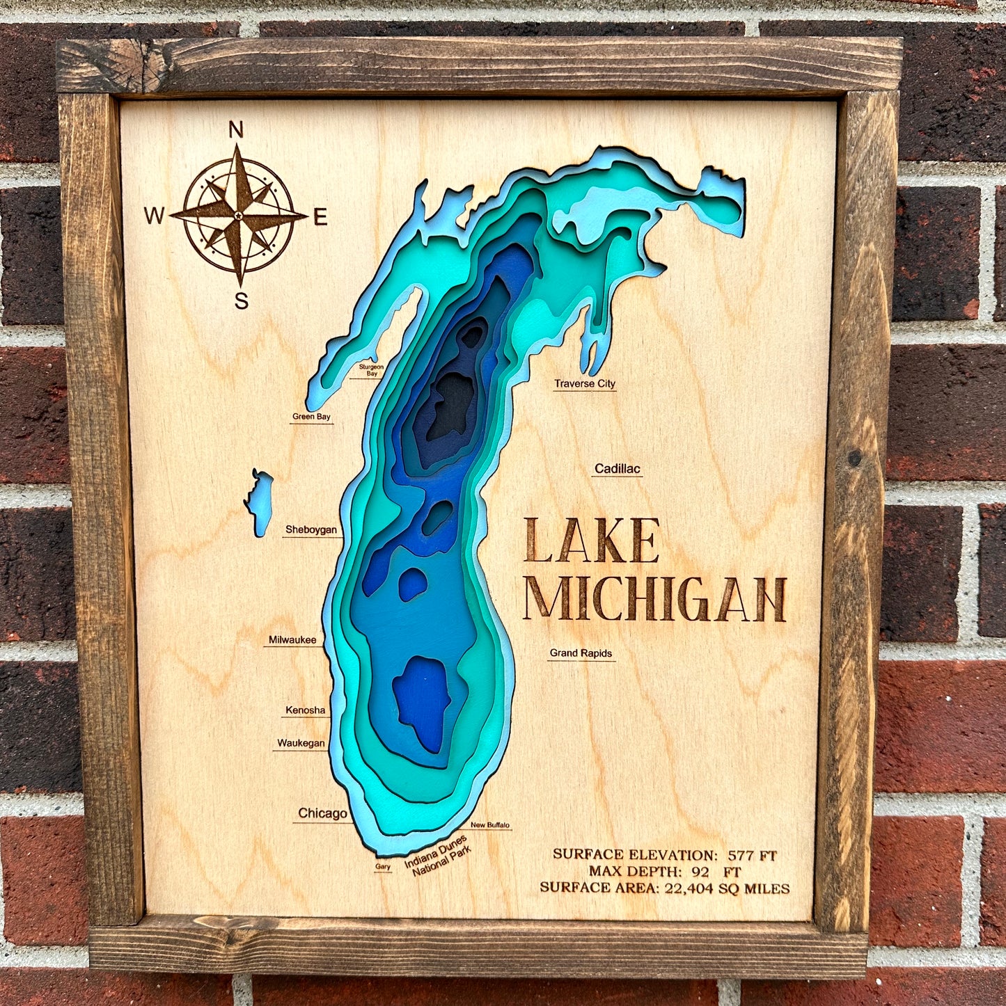Lake Michigan 9 Layer Map