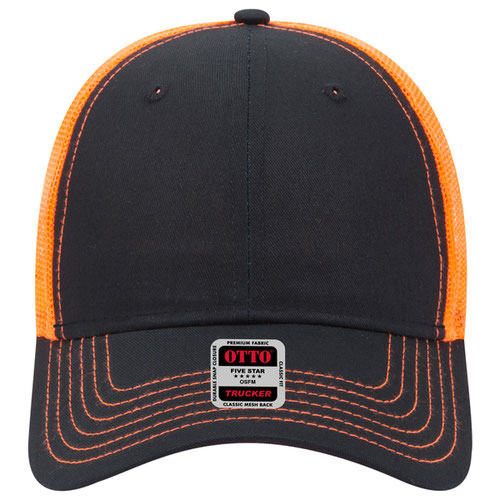 OTTO 83-1239 6-Panel Low Profile Mesh Back Trucker Hat — Back Split (Adult)