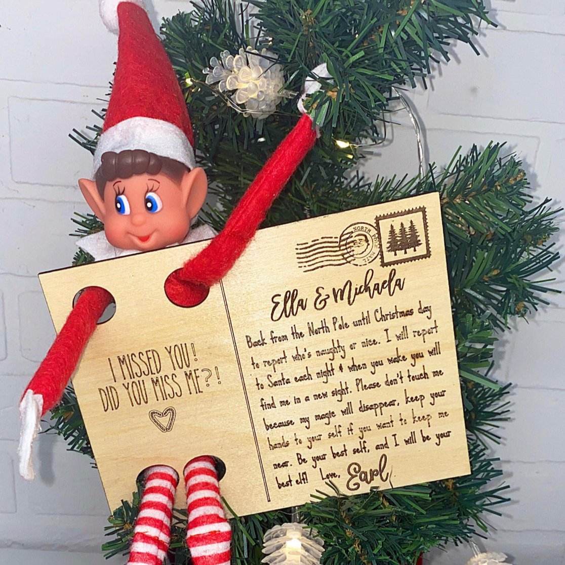 Personalized Elf on the Shelf Arrival Postcard - Fits Most Elves
