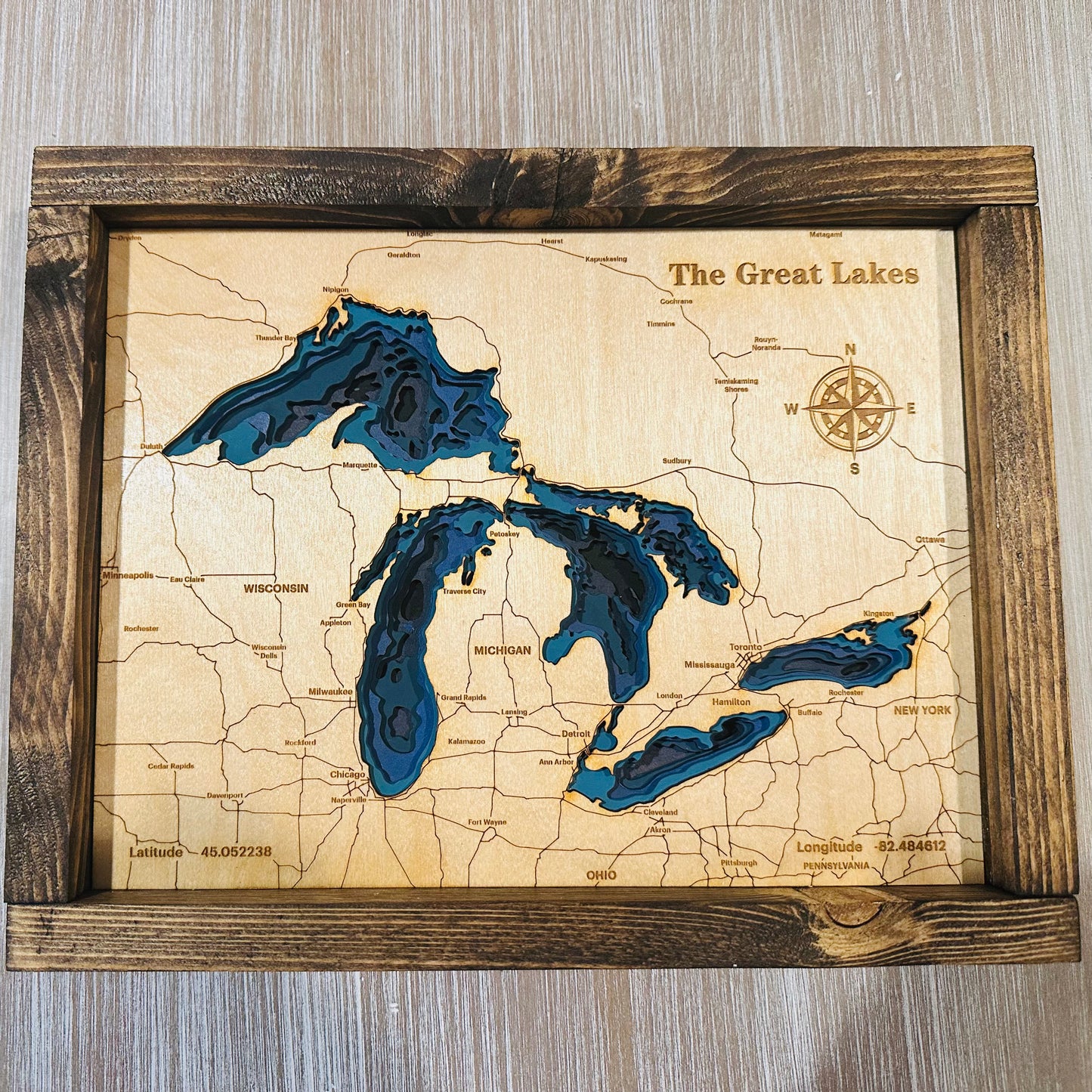 Great Lakes Depth Map