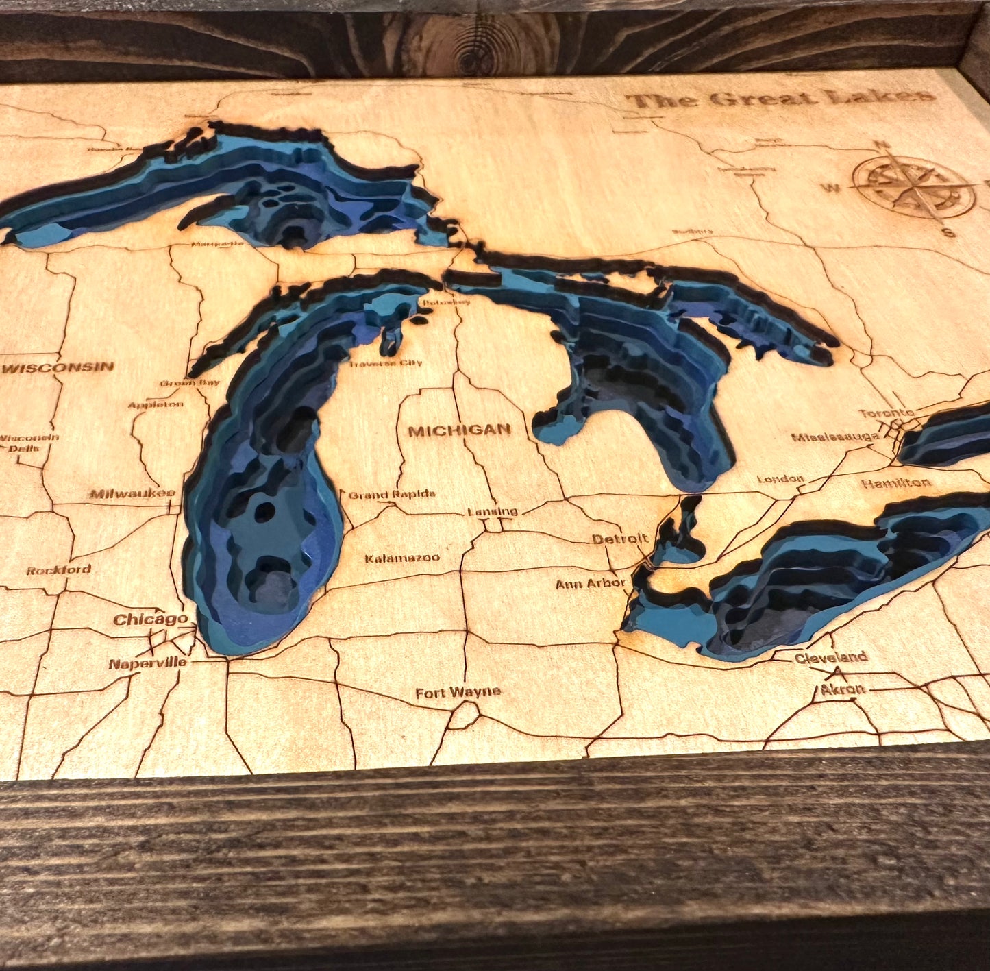 Great Lakes Depth Map