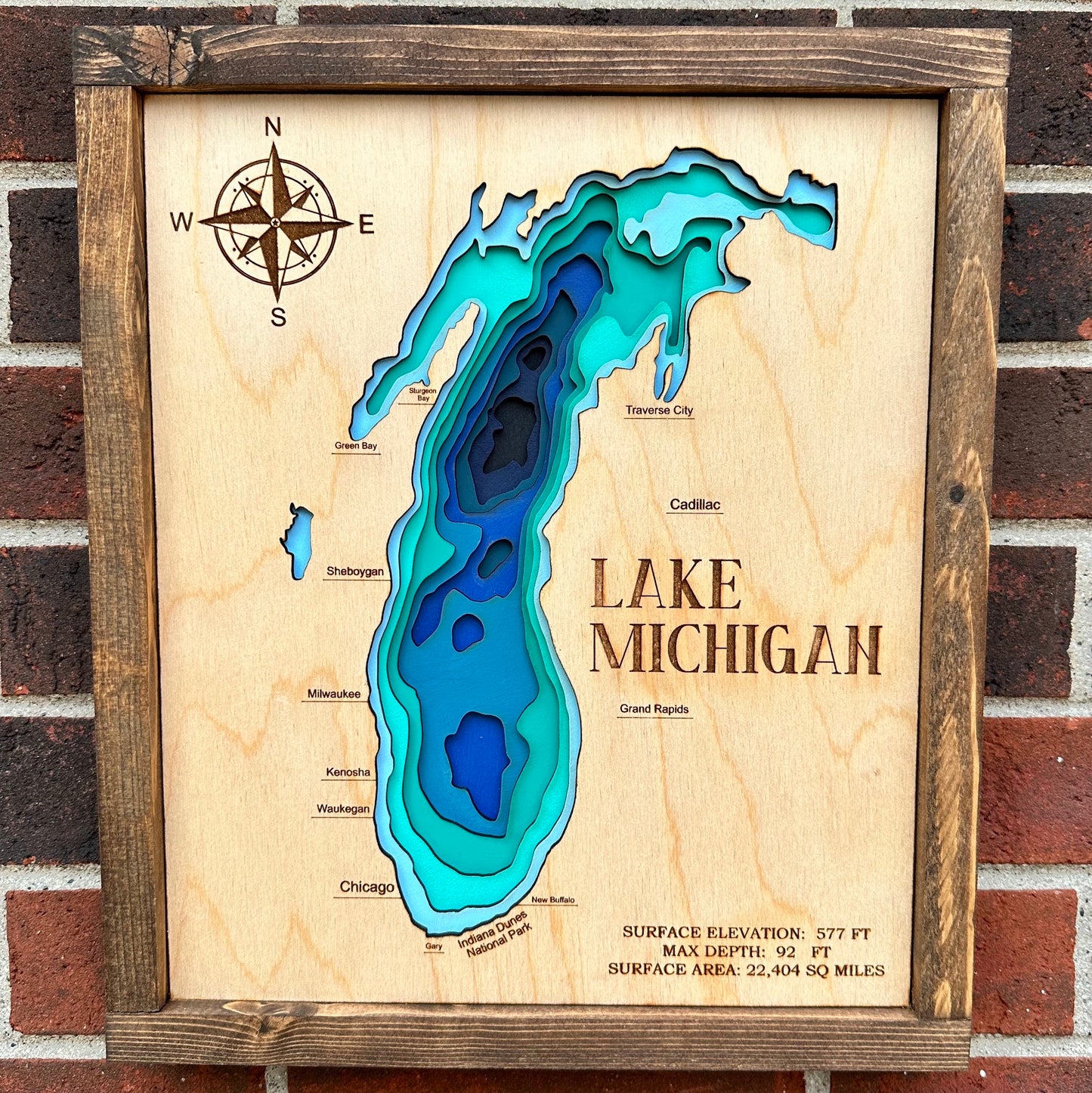 Lake Michigan 9 Layer Map