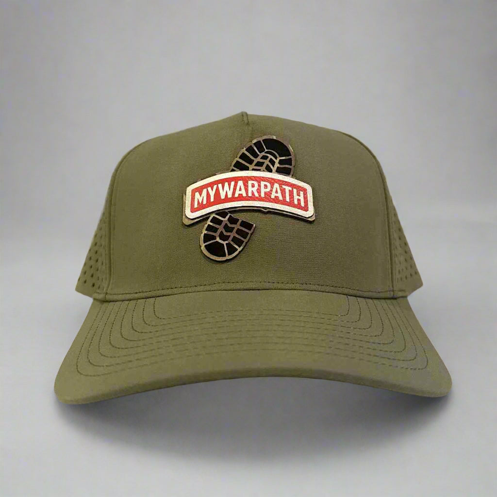 MYWARPATH Green with Camo Patch Hat