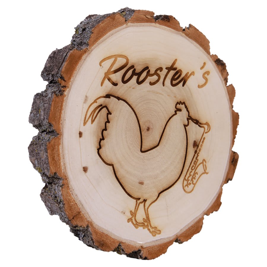 7" Old West Log Cottonwood Plaque