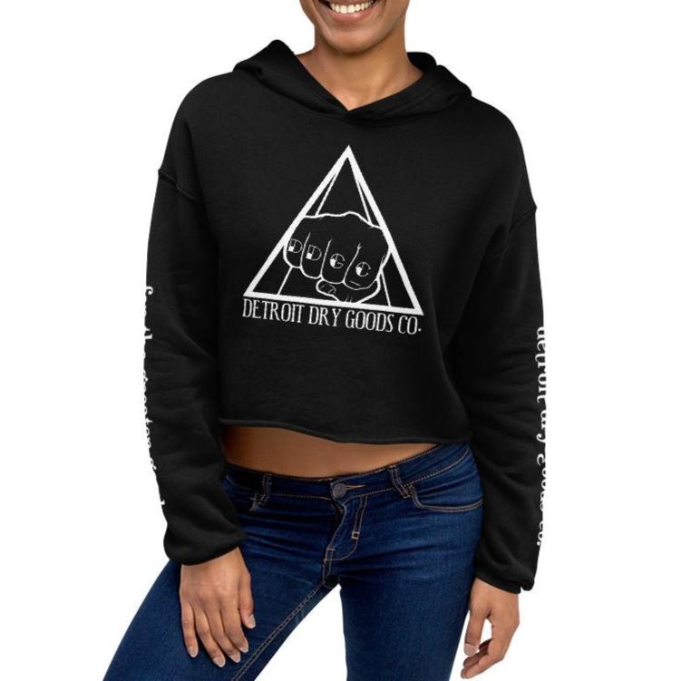 DDGC Joe Louis Fist Crop Hoodie - Detroit Dry Goods
