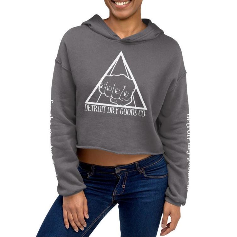 DDGC Joe Louis Fist Crop Hoodie - Detroit Dry Goods