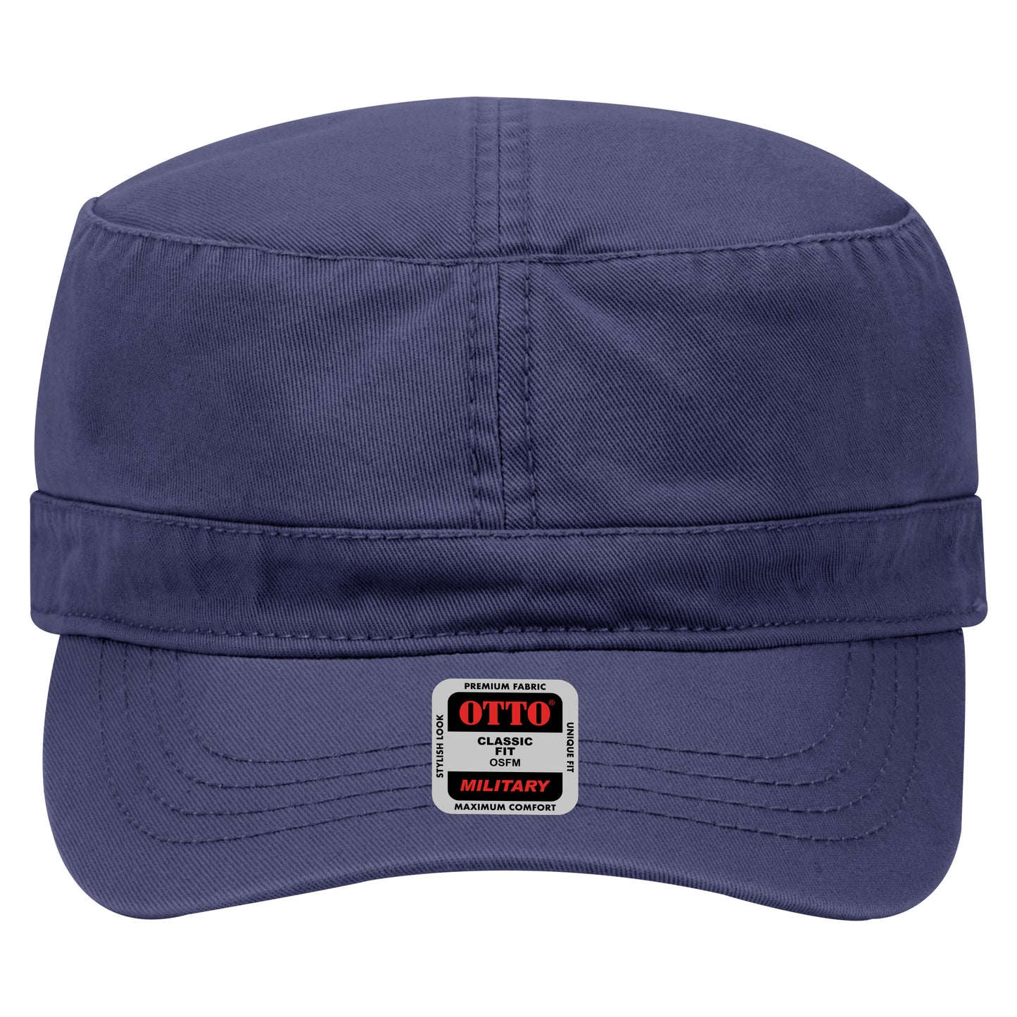 6-Panel Classic Baseball Cap — Custom Leather Patch in Navy