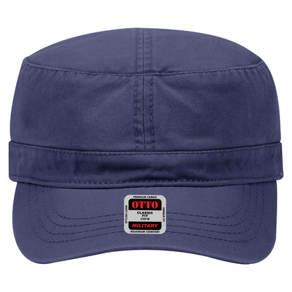 6-Panel Classic Baseball Cap — Custom Leather Patch in Navy