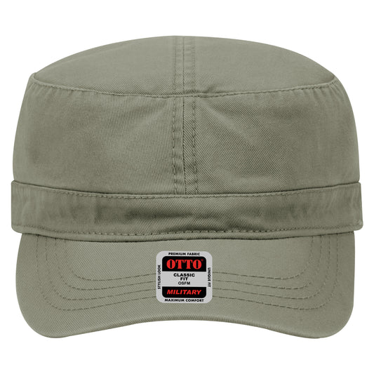6-Panel Classic Baseball Cap — Custom Leather Patch in Ol. Gree
