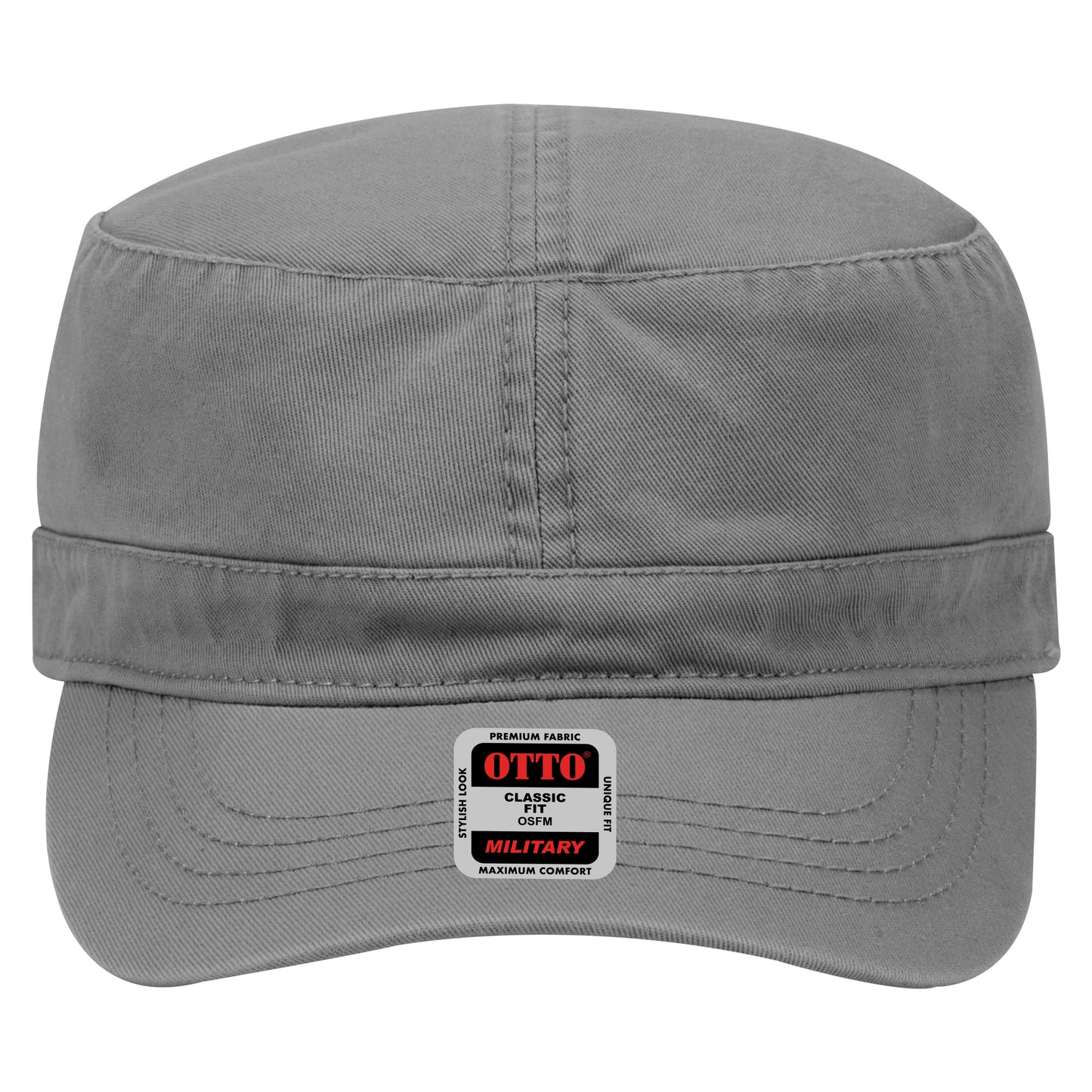 6-Panel Classic Baseball Cap — Custom Leather Patch in Char. Gr