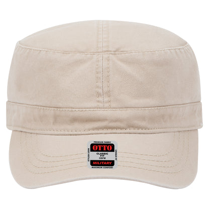 6-Panel Classic Baseball Cap — Custom Leather Patch in Khaki