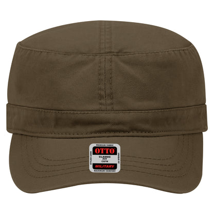 6-Panel Classic Baseball Cap — Custom Leather Patch in Dk. Bro