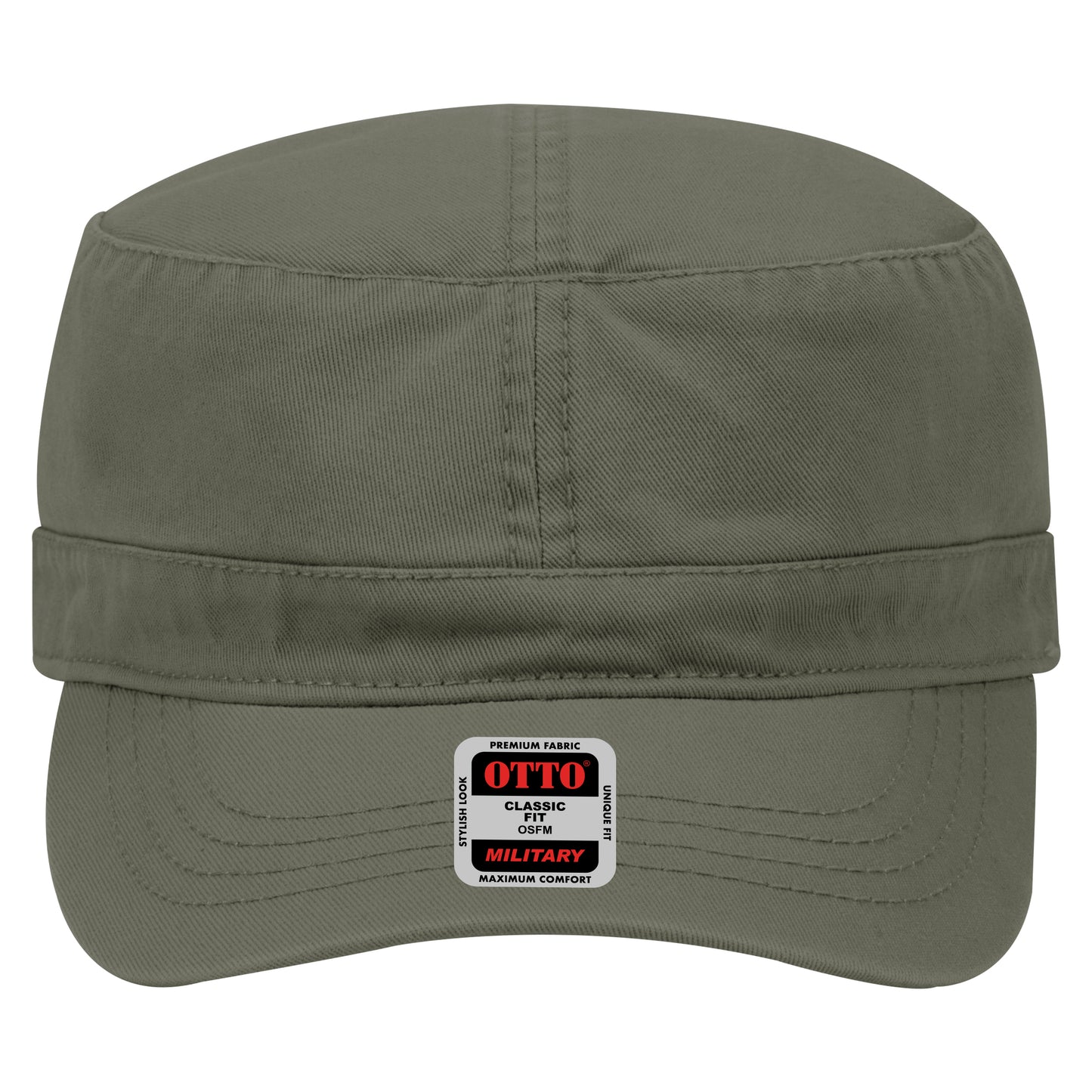 6-Panel Classic Baseball Cap — Custom Leather Patch in Dk. Ol.