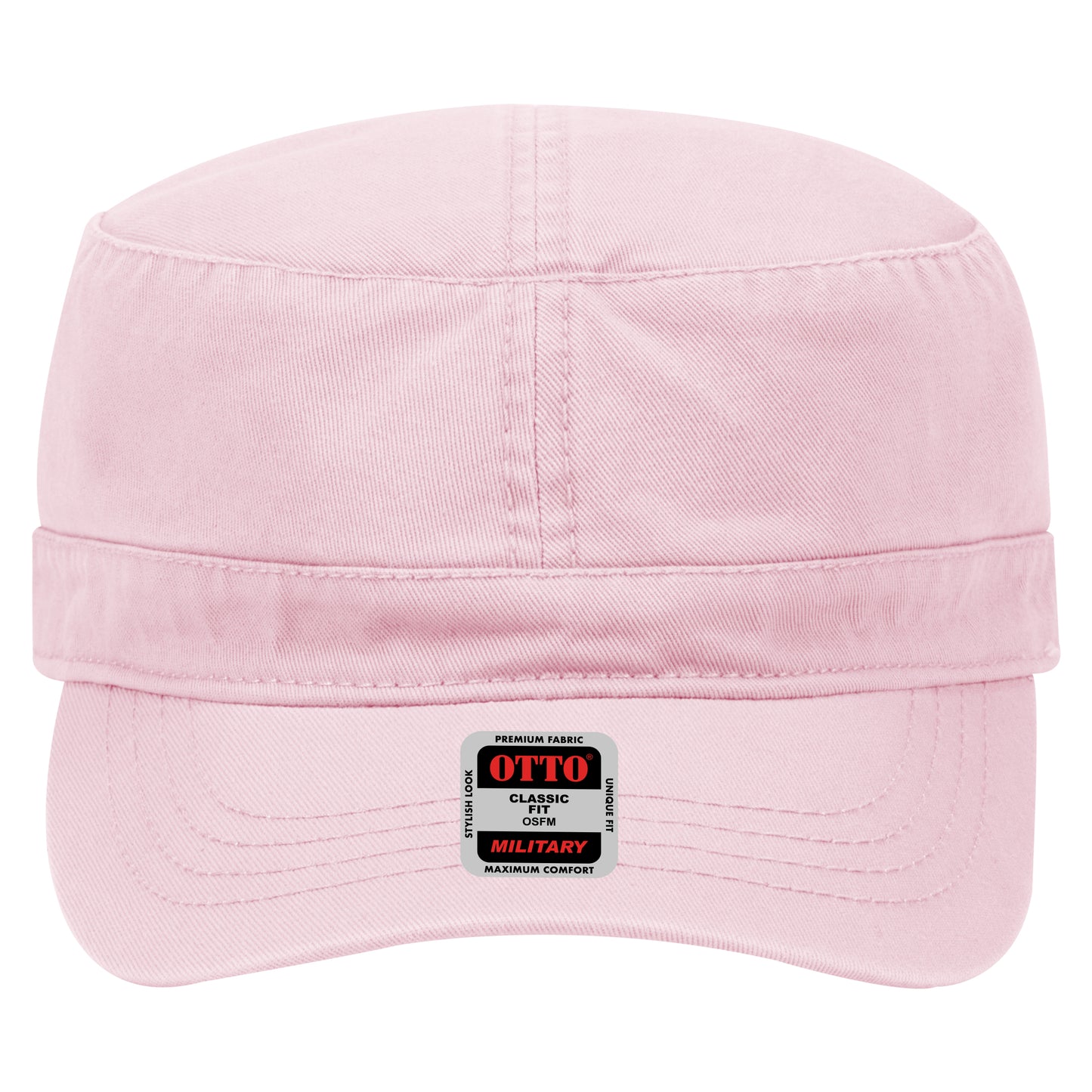 6-Panel Classic Baseball Cap — Custom Leather Patch in Pink