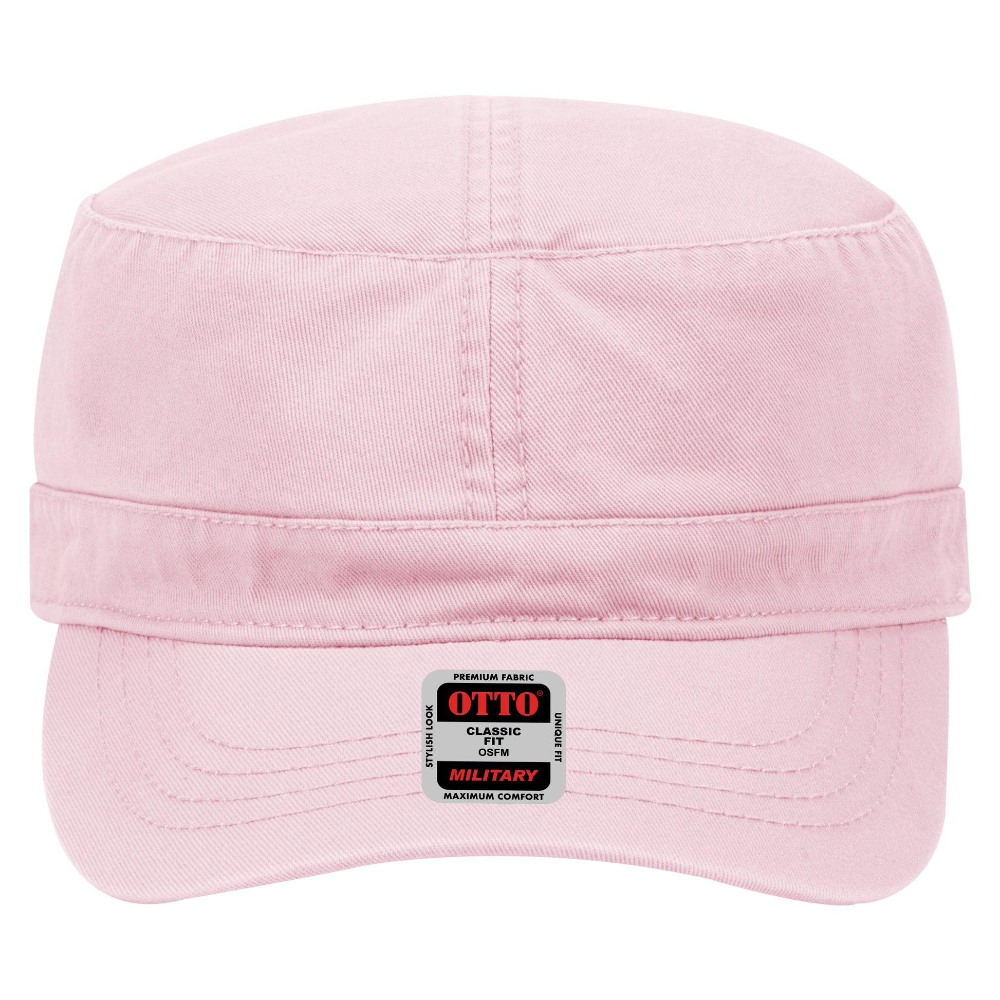 6-Panel Classic Baseball Cap — Custom Leather Patch in Pink