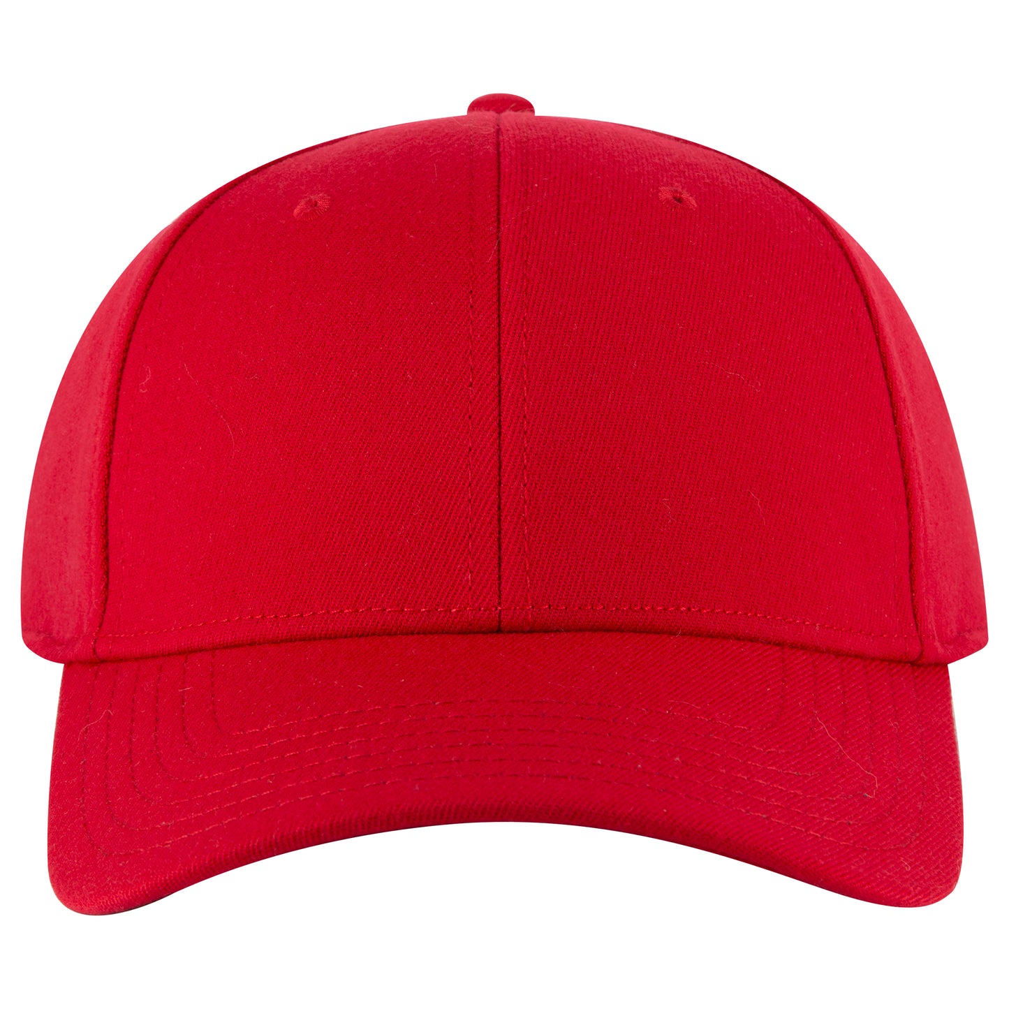 6-Panel Low Profile Baseball Cap — Flex Fit — Custom Leather Patch in Red
