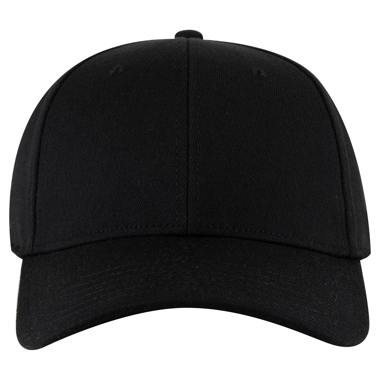 6-Panel Low Profile Baseball Cap — Flex Fit — Custom Leather Patch in Black