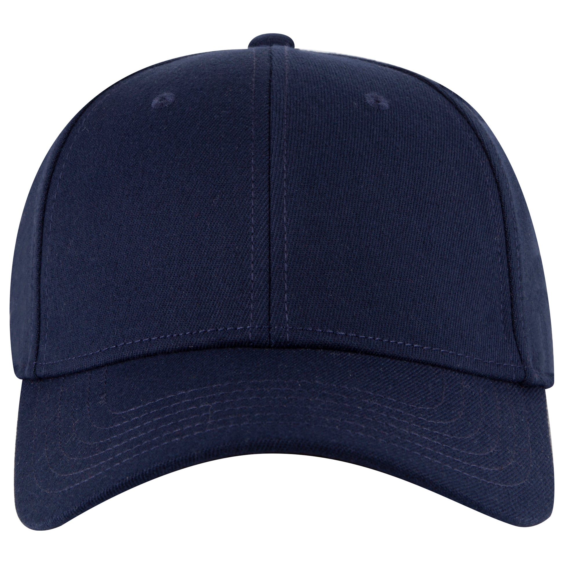 6-Panel Low Profile Baseball Cap — Flex Fit — Custom Leather Patch in Navy