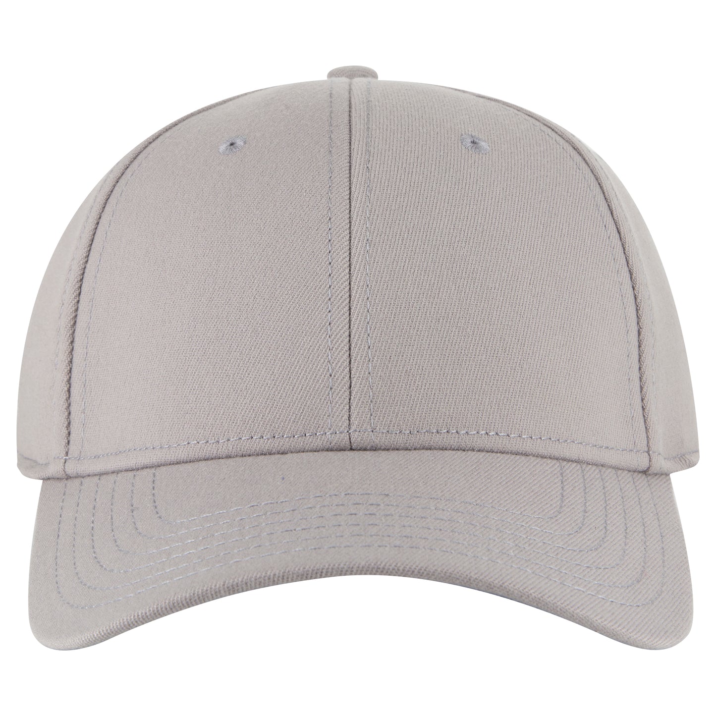 6-Panel Low Profile Baseball Cap — Flex Fit — Custom Leather Patch in Gray