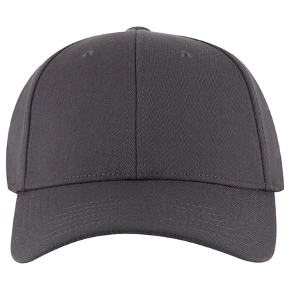 6-Panel Low Profile Baseball Cap — Flex Fit — Custom Leather Patch in Char. Gr