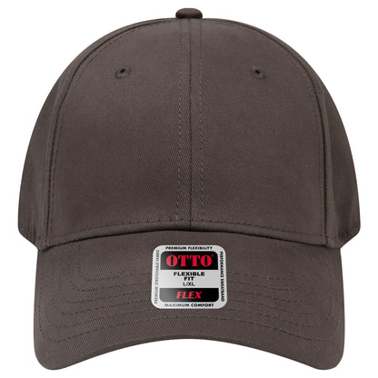 6-Panel Low Profile Baseball Cap — Flex Fit — Custom Leather Patch in Dk. Ol.