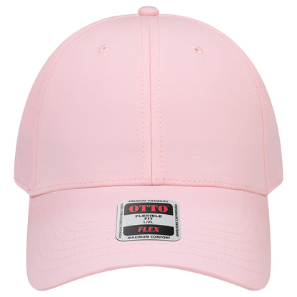 6-Panel Low Profile Baseball Cap — Flex Fit — Custom Leather Patch in Soft Pin n ay e k