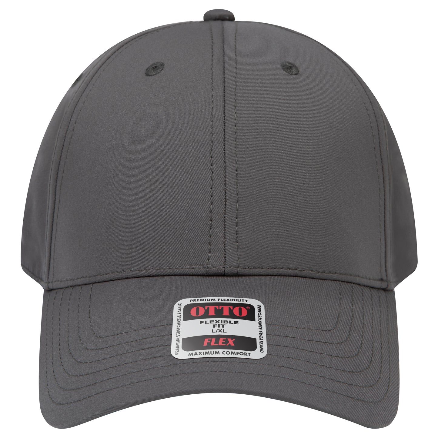 6-Panel Low Profile Baseball Cap — Flex Fit — Custom Leather Patch in Ol. Gree