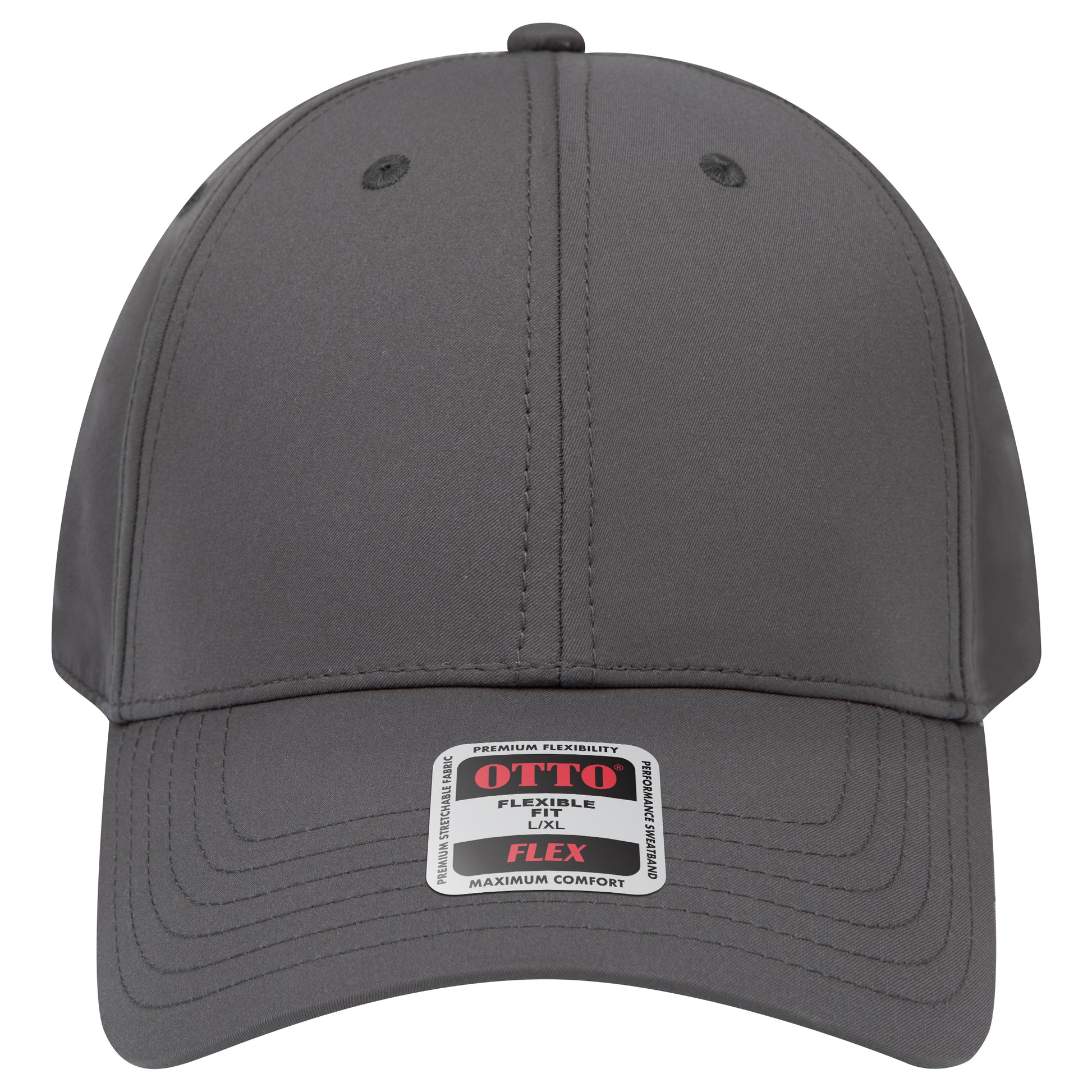6-Panel Low Profile Baseball Cap — Flex Fit — Custom Leather Patch in Ol. Gree