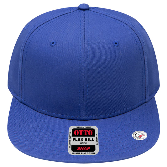 6-Panel Classic Baseball Cap — Snapback — Custom Leather Patch in Royal