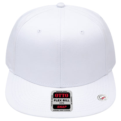 6-Panel Classic Baseball Cap — Snapback — Custom Leather Patch in White