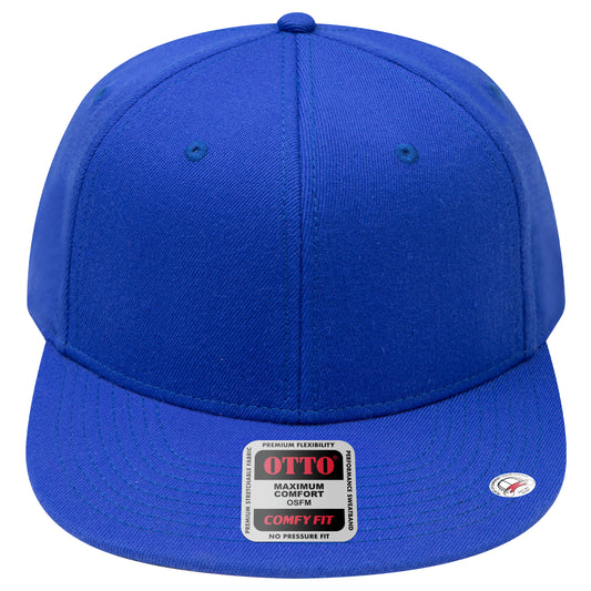 6-Panel Classic Baseball Cap — Stretch Comfort Fit — Custom Leather Patch in Royal
