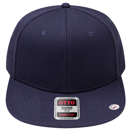 6-Panel Classic Baseball Cap — Stretch Comfort Fit — Custom Leather Patch in Navy