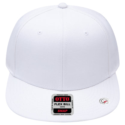 6-Panel Classic Baseball Cap — Snapback — Custom Leather Patch in White
