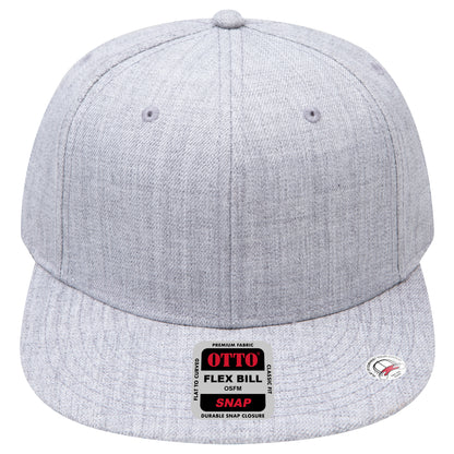 6-Panel Classic Baseball Cap — Snapback — Custom Leather Patch in Heath.