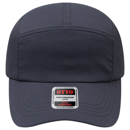 5-Panel Visor — Custom Leather Patch in Black
