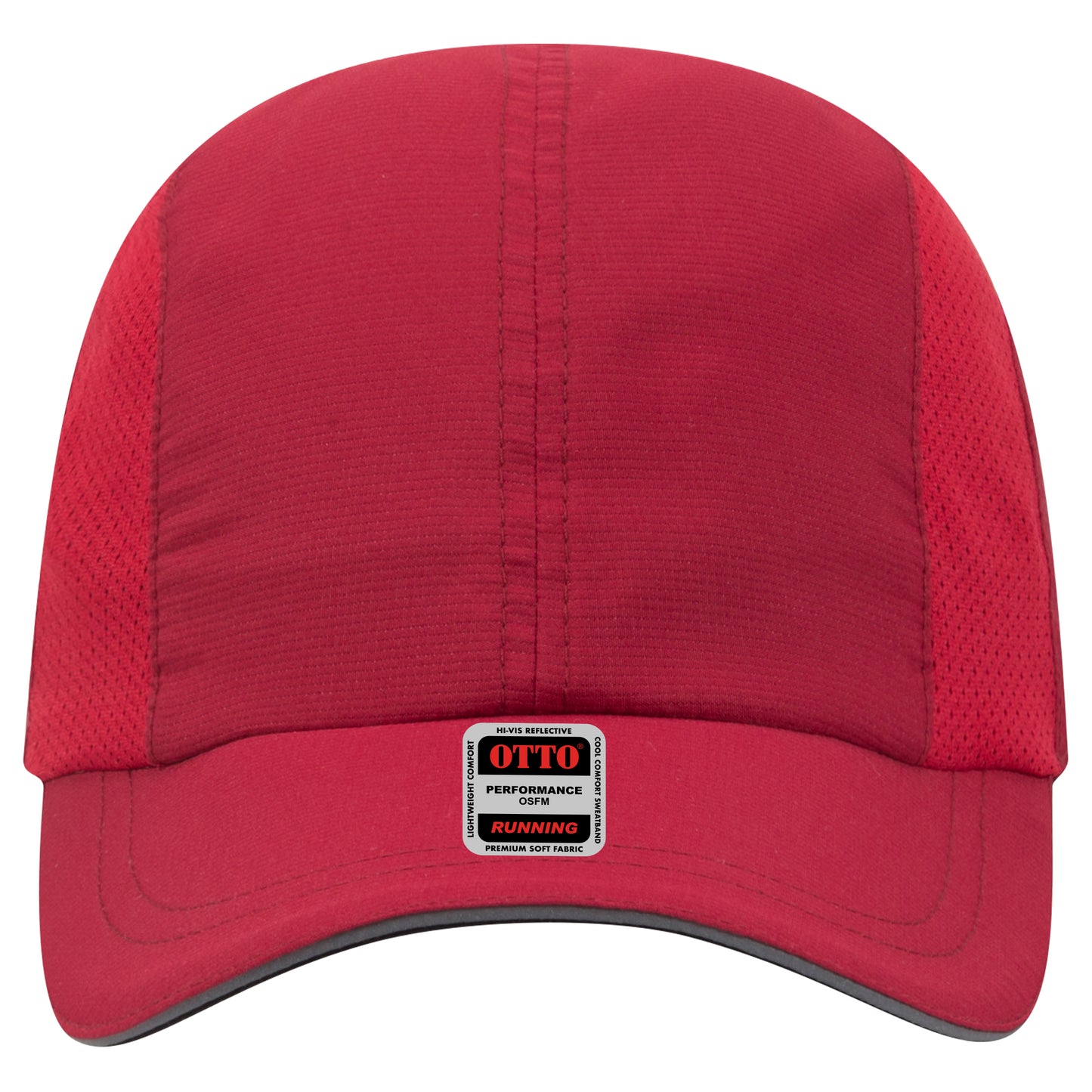 Lightweight Running Hat — Custom Leather Patch in Red