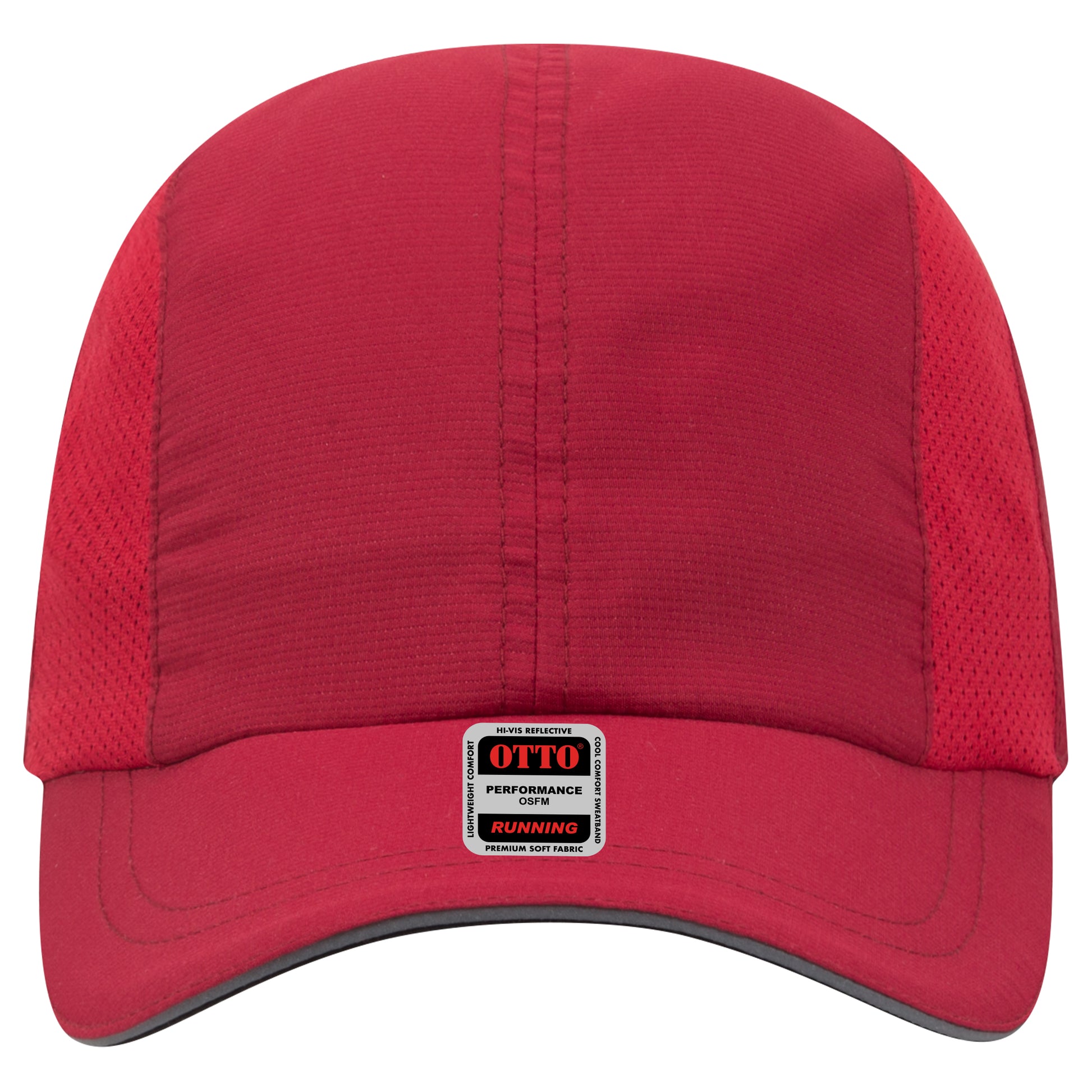 Lightweight Running Hat — Custom Leather Patch in Red