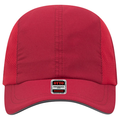 Lightweight Running Hat — Custom Leather Patch in Red
