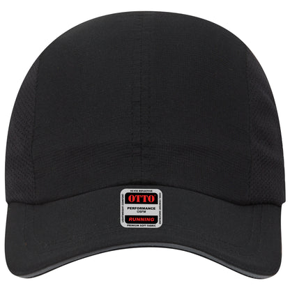 Lightweight Running Hat — Custom Leather Patch in Black