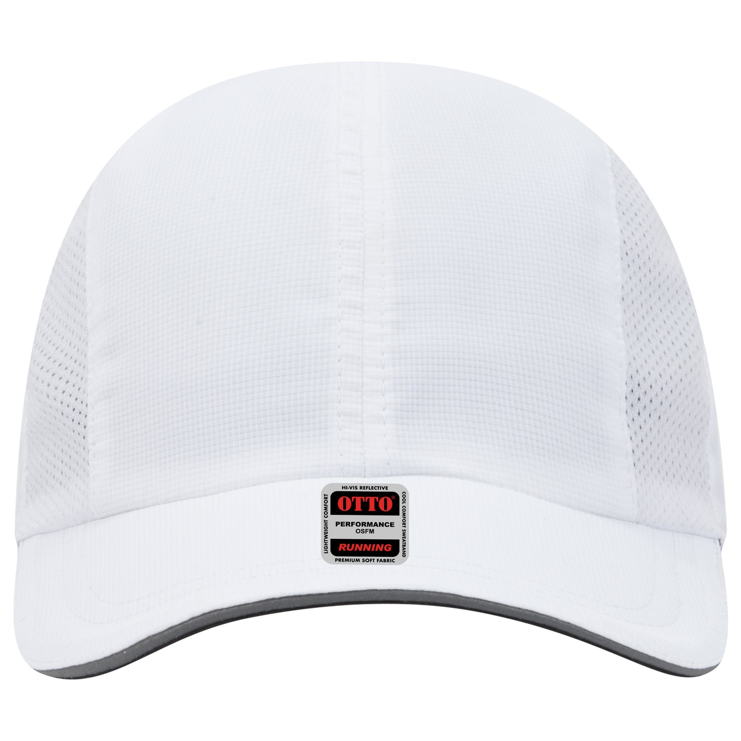 Lightweight Running Hat — Custom Leather Patch in White