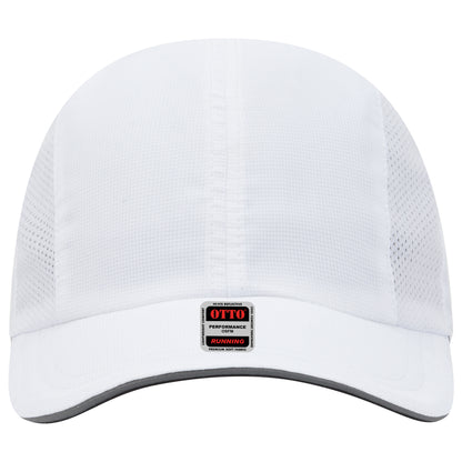 Lightweight Running Hat — Custom Leather Patch in White