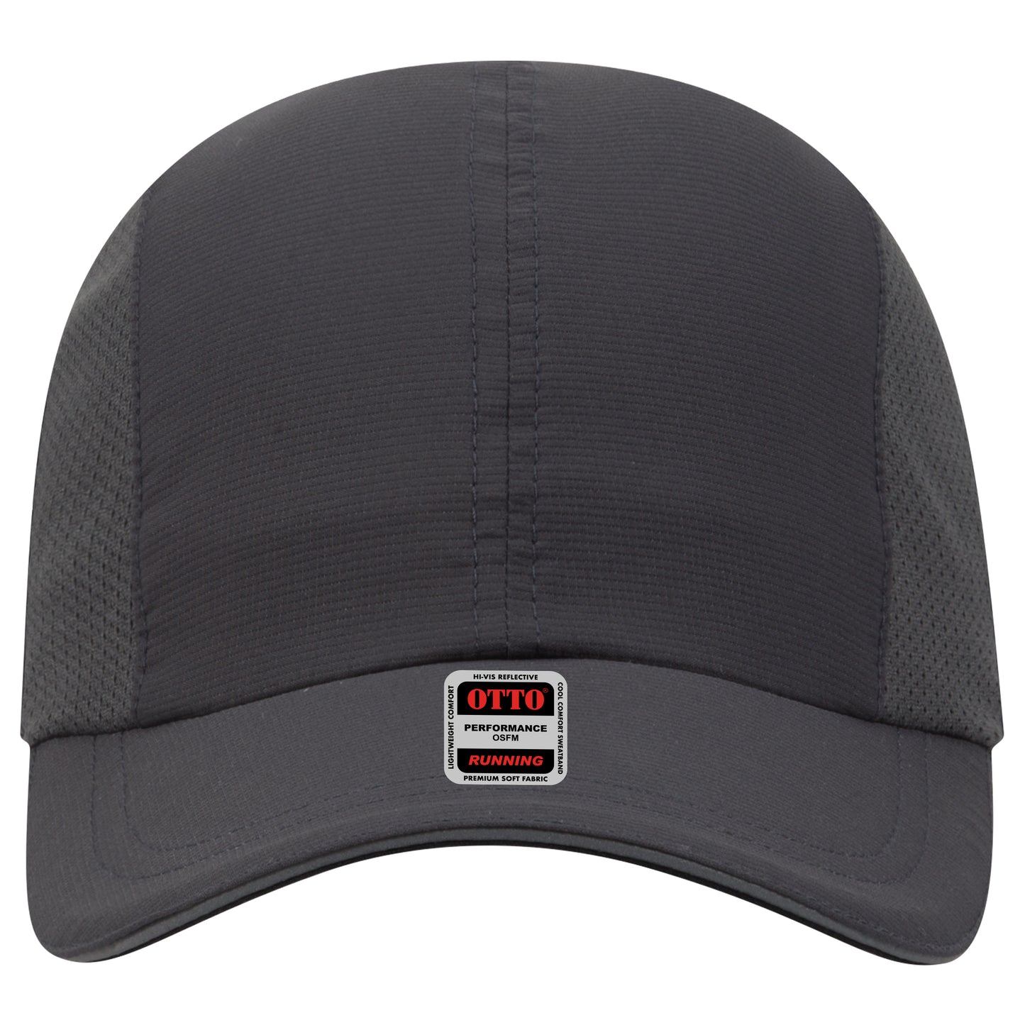 Lightweight Running Hat — Custom Leather Patch in Charcoal Gray Neon Solids