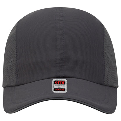 Lightweight Running Hat — Custom Leather Patch in Charcoal Gray Neon Solids