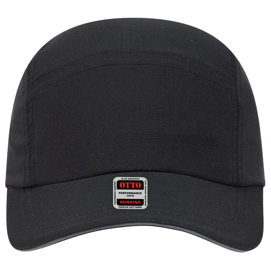 Lightweight Running Hat — Custom Leather Patch in Black