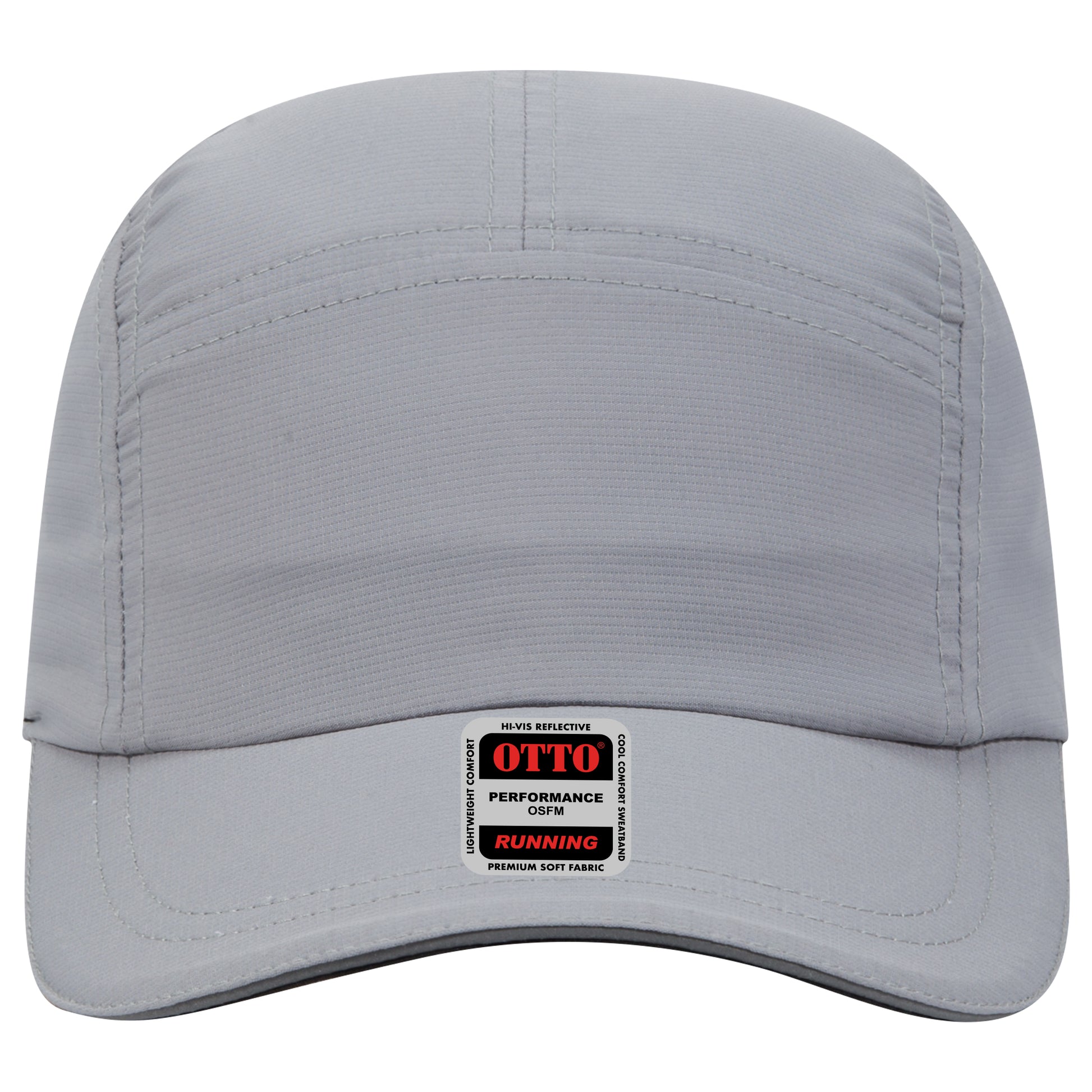 Lightweight Running Hat — Custom Leather Patch in Gray