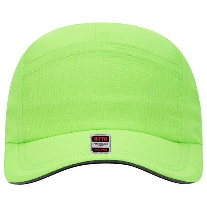 Lightweight Running Hat — Custom Leather Patch in N. Gree n