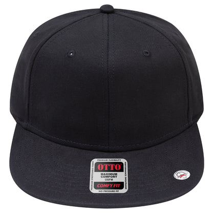 6-Panel Classic Baseball Cap — Stretch Comfort Fit — Custom Leather Patch in Black